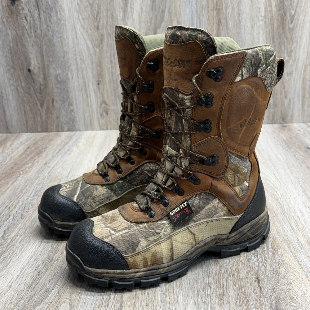 Cabela's GORE-TEX Hunting Boots Mens 10W Camo Scent-Lok Thinsulate Ultra